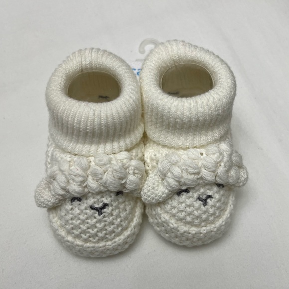Carter’s lamb crochet booties white - Picture 4 of 4